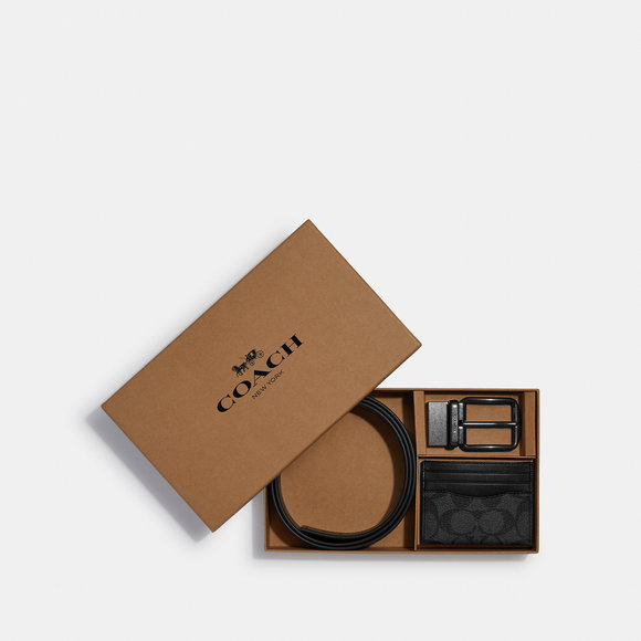COACH Other - NWT Coach Outlet Boxed Card Case Belt Gift Set In Colorblock Signature Canvas